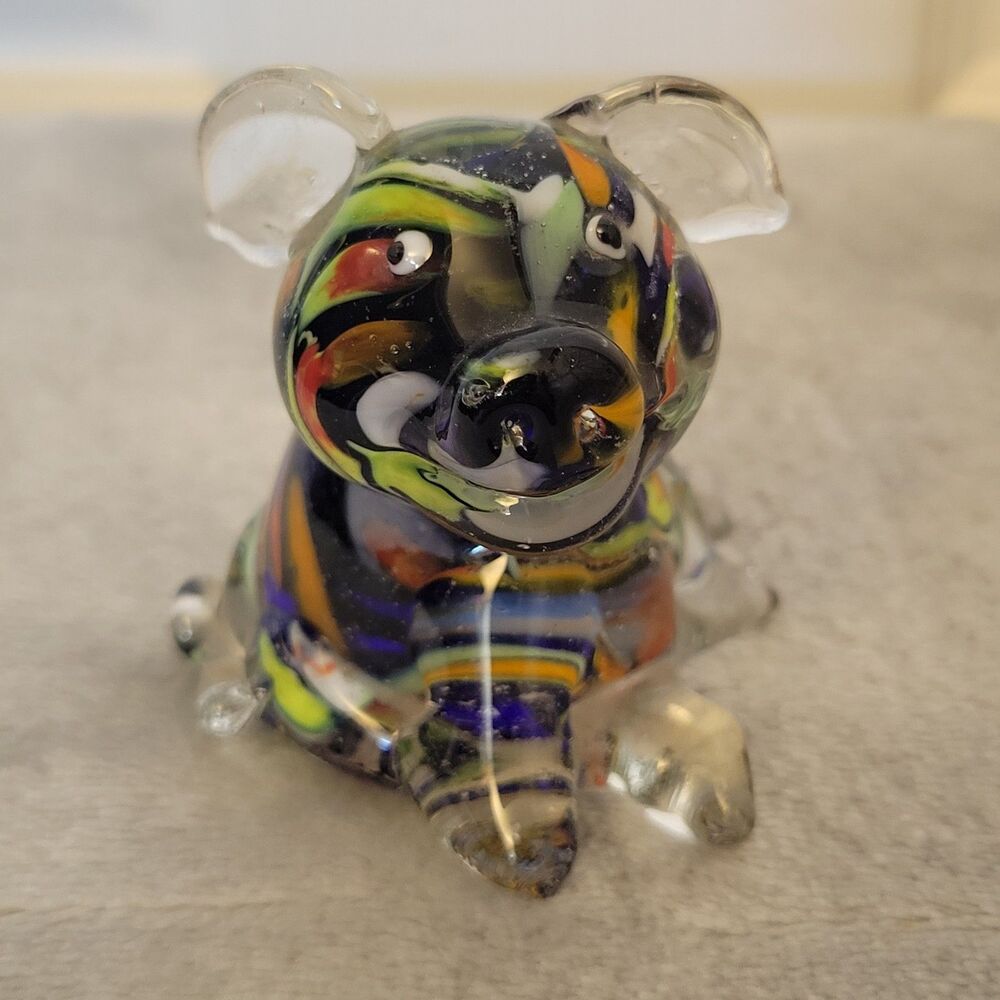 Glass Menagerie Fitz & Floyd #43 Spotted Pig Paperweight